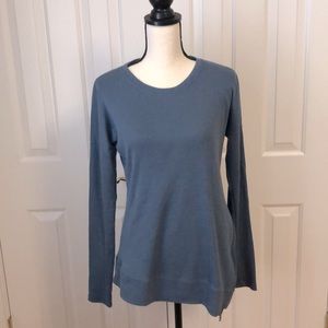 DYI Asymmetric side zip sweatshirt XS/ Small blue